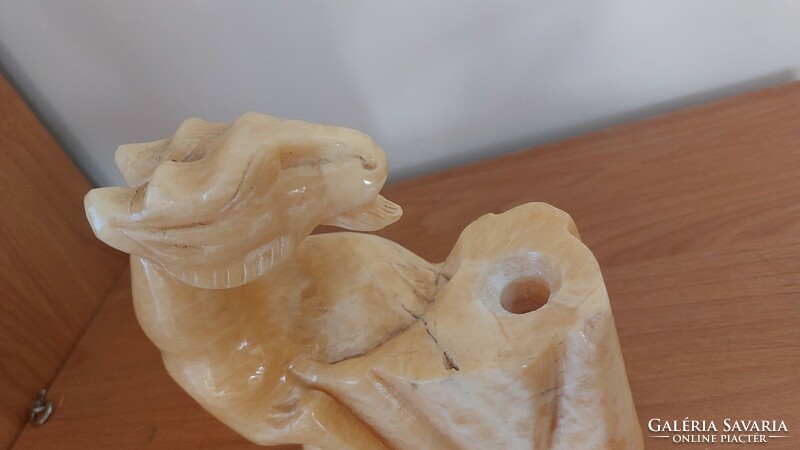 (K) rarity! Oriental dragon statue (longma) (onyx?)