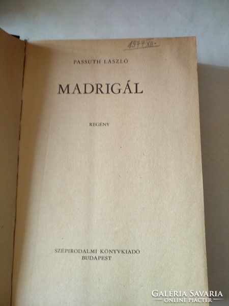 László Passuth: madrigal, recommend!