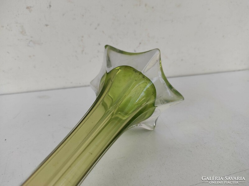 Antik formatervezett színes üveg virág váza 59 6853