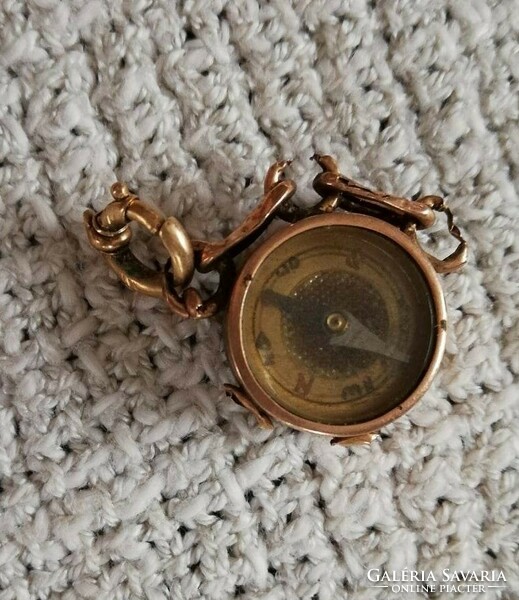 Gold compass from an antique officer's chain