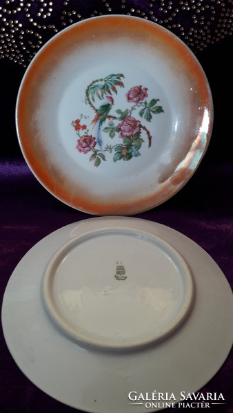 Antique bird Zolnay porcelain plate (l2209)
