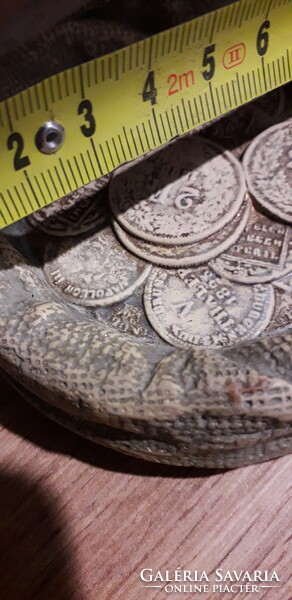 With real coins? XIX. Sz. Johann Maresch ceramic holder 