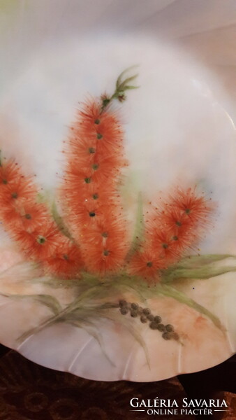 Virágos porcelán dísztányér (M3371)