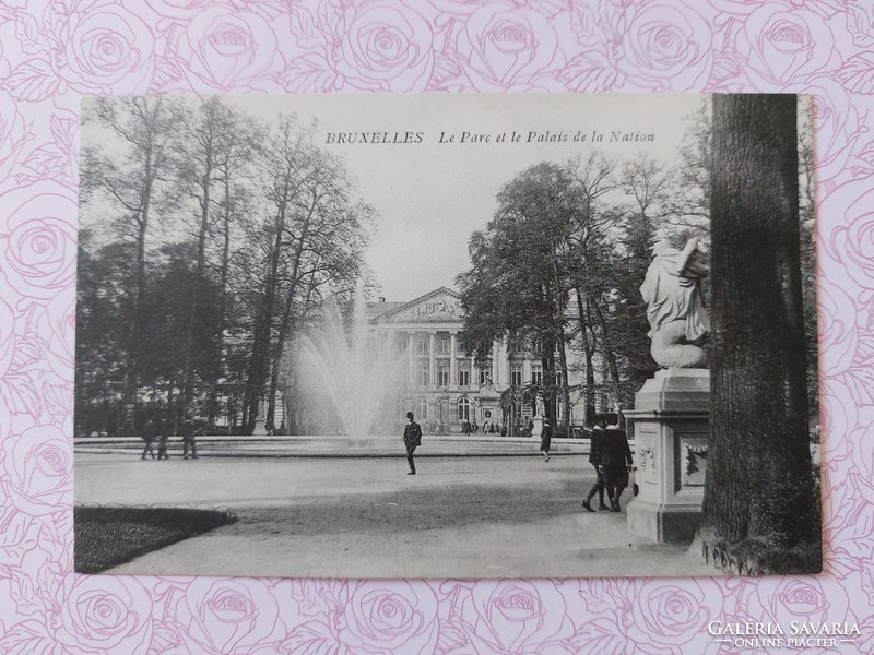 Old postcard Brussels photo postcard