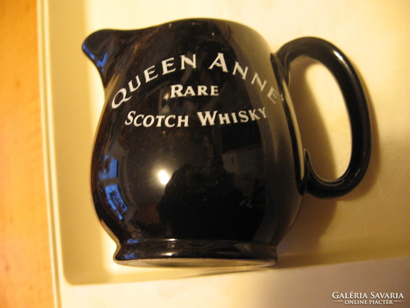 Retro queen anne scotch whiskey small black jug regent england london