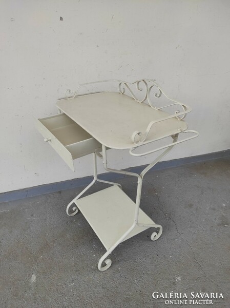 Antique bathroom hospital doctor furniture vanity table white metal vanity stand 711 6837