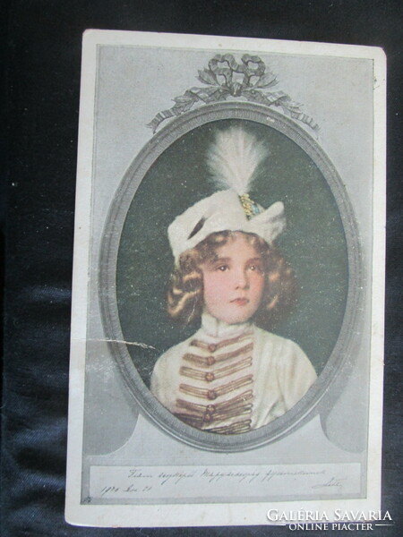 Crown Prince Otto of Habsburg, heir to the throne happy iv. Photo of King Károly's son from 1918 - postcard