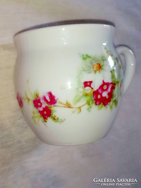 Vintage virágos pocakos csésze