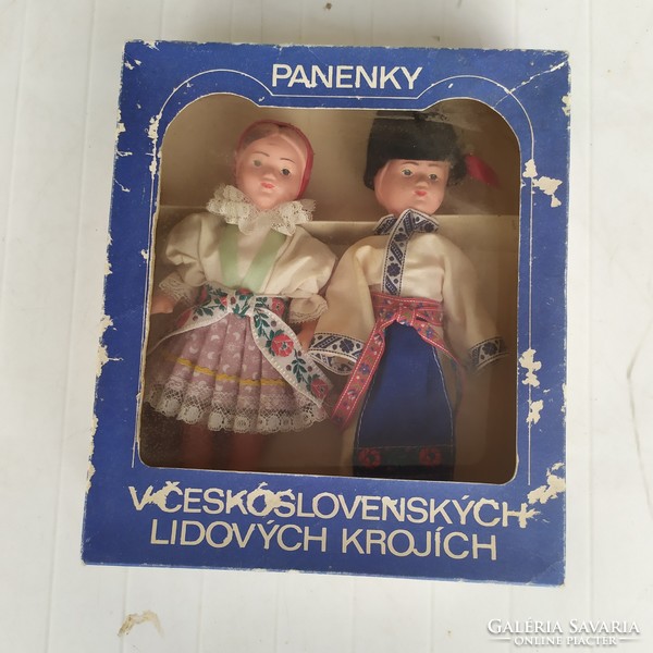 Czechoslovak collectible doll figures for sale, in folk clothes - lidova tvobra.