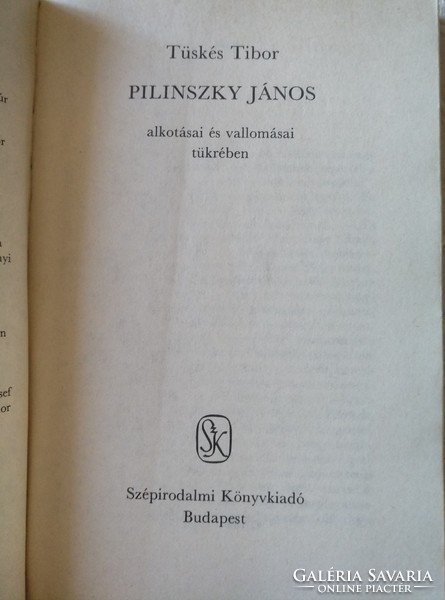 Tüskés: Pilinszky János, Arcok és vallomások, ajánljon!