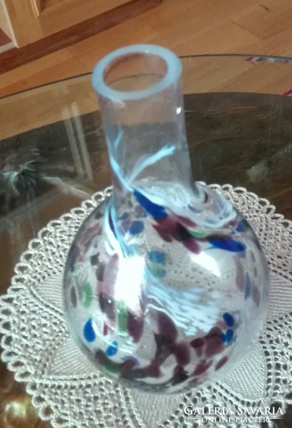 MURANOI?! Uveg váza 27 x 4.5 cm  XX