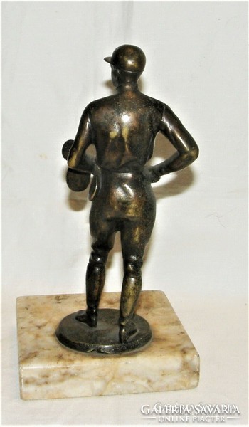 Jockey - bronze statue on a marble base