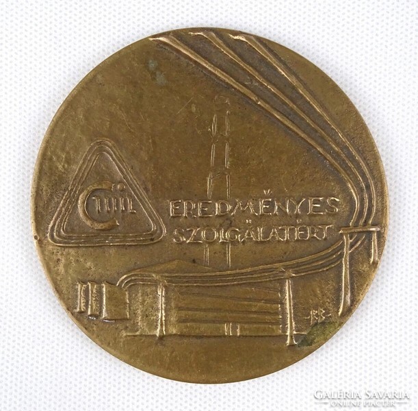 1M143 Búza Barna : Eredményes szolgálatért bronz plakett 9.5 cm
