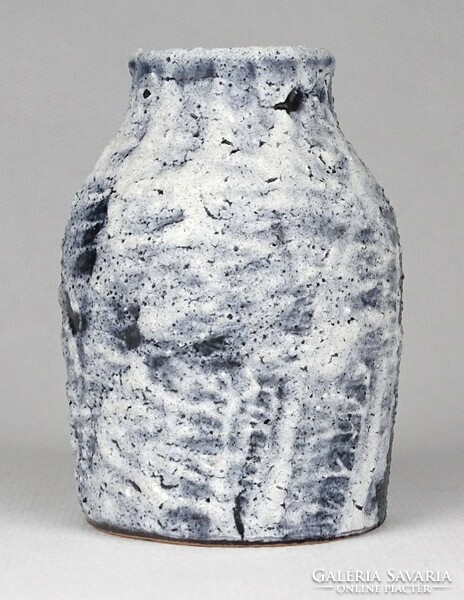 1M059 Kisméretű mid century iparművészeti kerámia váza 8 cm