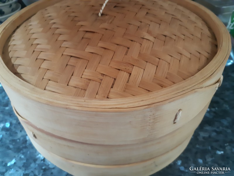 Chinese bamboo steaming bowl 3 pieces