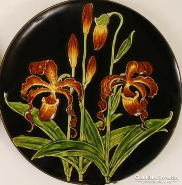 Shütz Blanskó antique majolica decorative plate, bowl