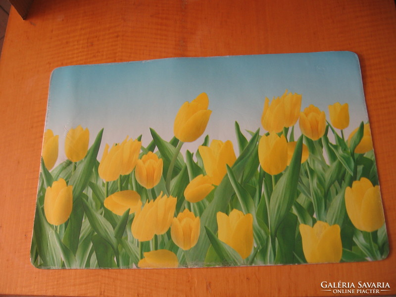Retro tulip plate coaster, Easter decoration