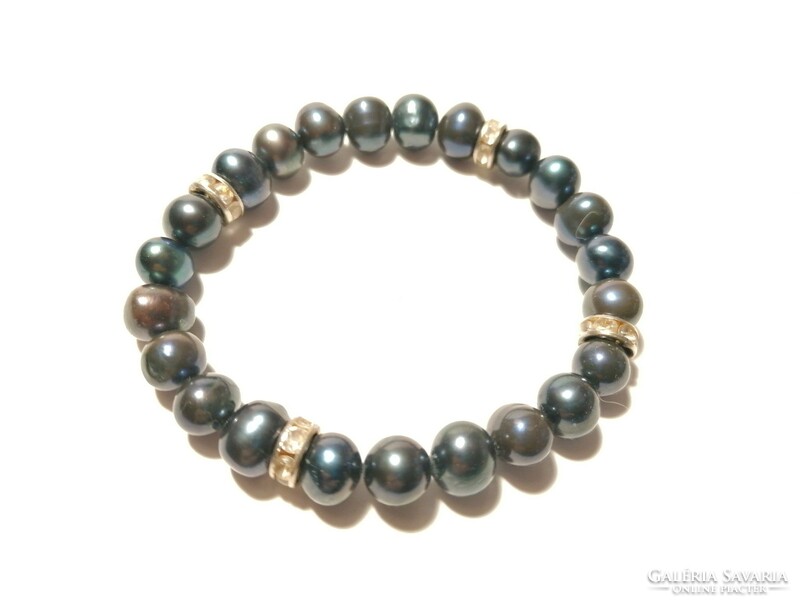Blue Cultured Pearl Bracelet (453)