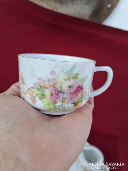 Gyönyörű Oepiag Royal teáskészlet kanna cukortartó tálca tejszínkiöntő mesés porcelán