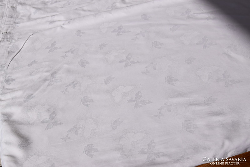 Régi Antik selyemdamaszt paplanhuzat lepke pillangó minta ágynemű  190 x 135