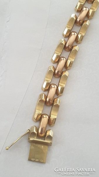 Beautiful bicolor gold bracelet 14k