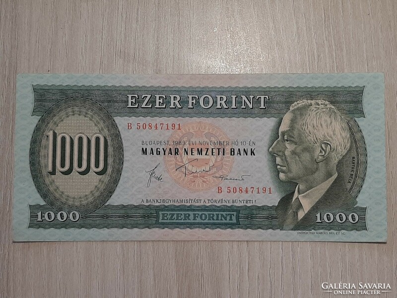 1000 forint 1983 november B sorozat  EF