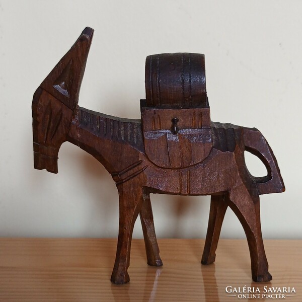 Donkey carved from wood