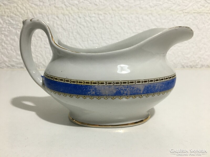 Nice old porcelain sauce serving bowl with a beautiful golden rim