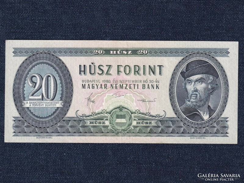 Népköztársaság (1949-1989) 20 Forint bankjegy 1980 (id55992)