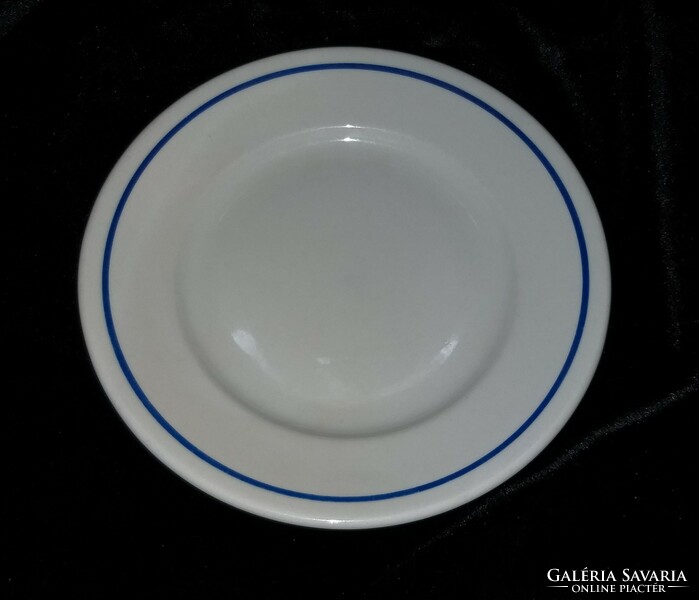 Zsolnay porcelán desszertes tányér kék csíkos 18 cm