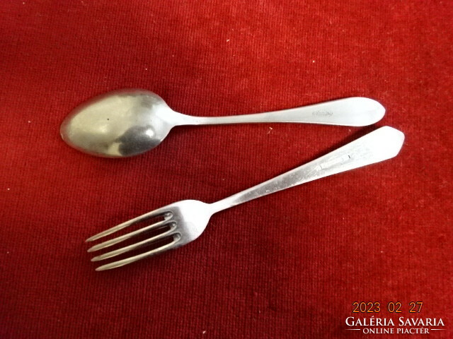 Chrome spoon and fork, different brands. Jokai.