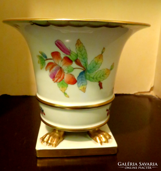 Herend Victoria patterned nail vase, richly painted 2.