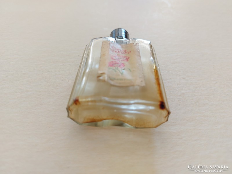 Régi címkés parfümös üveg Piros Szegfű vintage kölnis palack