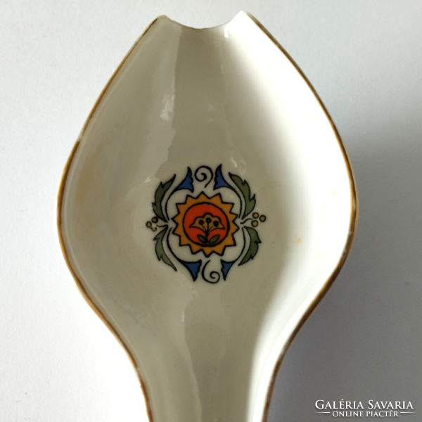Extremely rare! Hóllóháza porcelain serving spoon