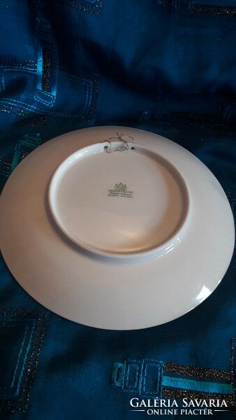 Porcelain decorative plate with rattling duck, wall plate with duck bird (l3383)