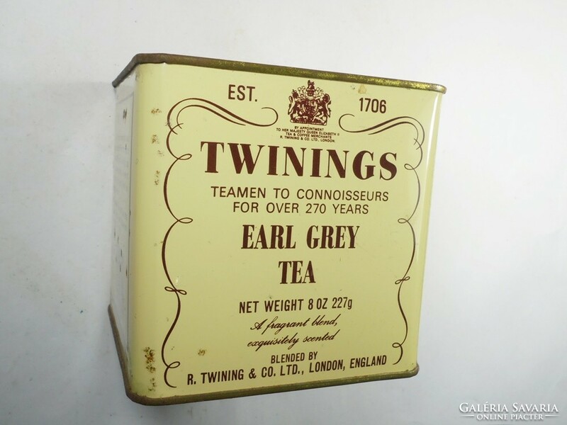 Retro Teás angol fémdoboz fém pléh doboz - Twinings English Breakfast Tea -1970-es évek