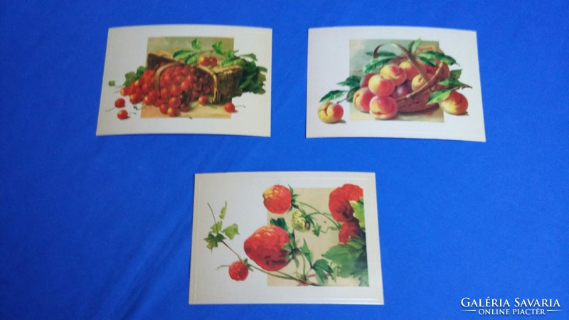 Három régi gyümölcsös képeslap - Zsigray Stúdió
