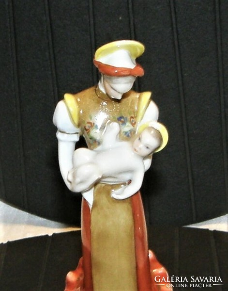 Madonna with child - Herend porcelain - 19 cm