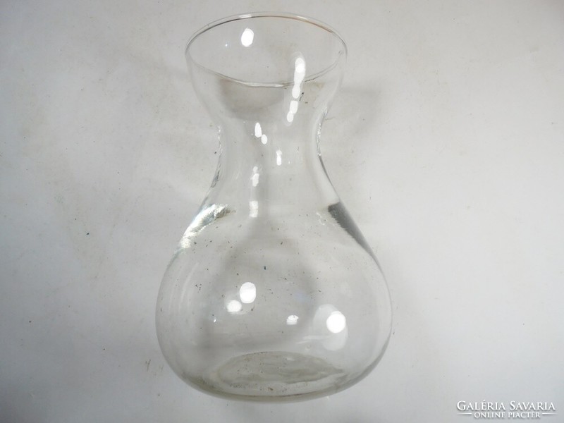 Retro old glass vase 15 cm high