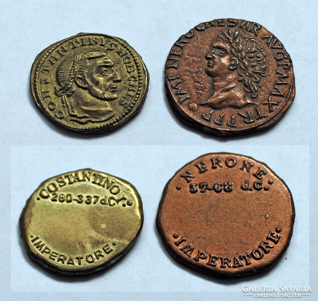 Régi római pénz stílusú modern veretek érme érmék
