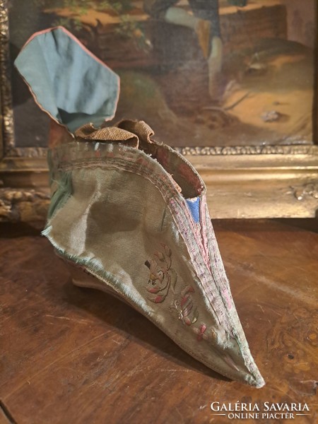 Antique Chinese silk lotus shoes