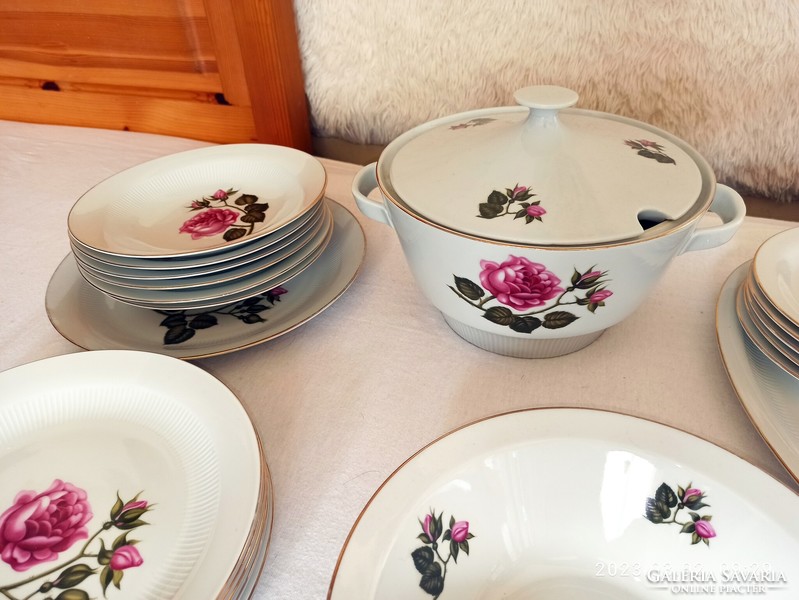 Beautiful pink German porcelain tableware