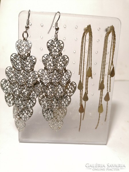 Silver colored earrings (955)