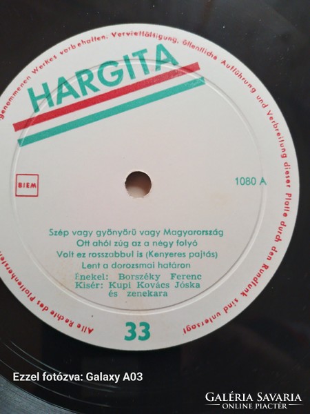 Hanglemez Hargita-Nr1080