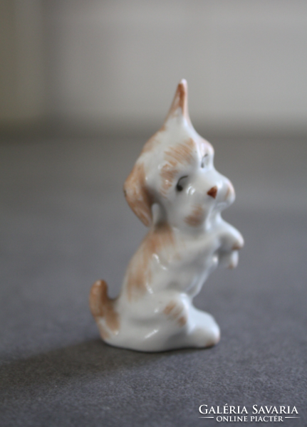 Aquincum porcelain puppy, dog - in beautiful, flawless condition