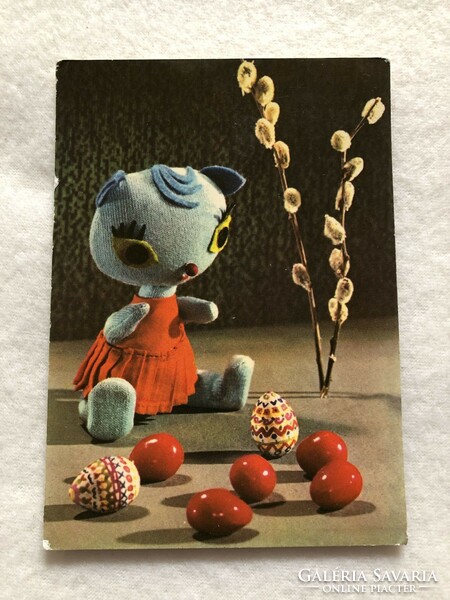 Futrinka street Easter postcard with fairy-tale characters - puppet design: bródy vera -5.