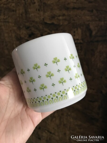 Alföldi porcelain cup/mug with clover pattern, Alföldi porcelain