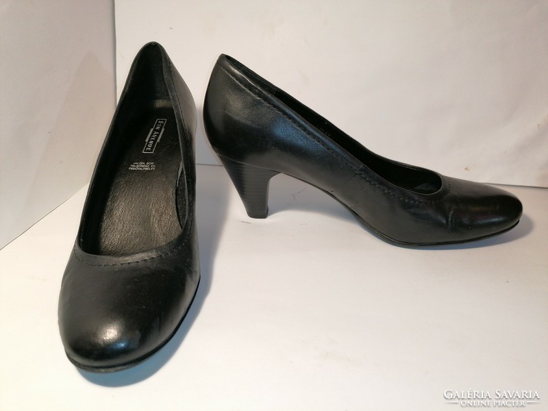 5TH Aveneu fekete bőr cipő (961)