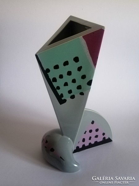 Heide Warlamis posztmodern/pop-art váza, 1980-as évek