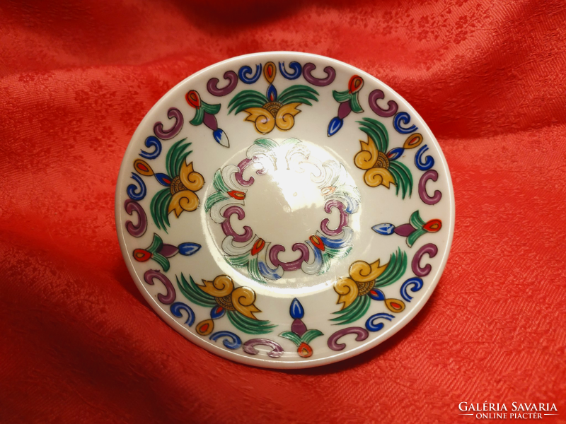 Antik francia porcelán kistányér, gyűrűs tányér
